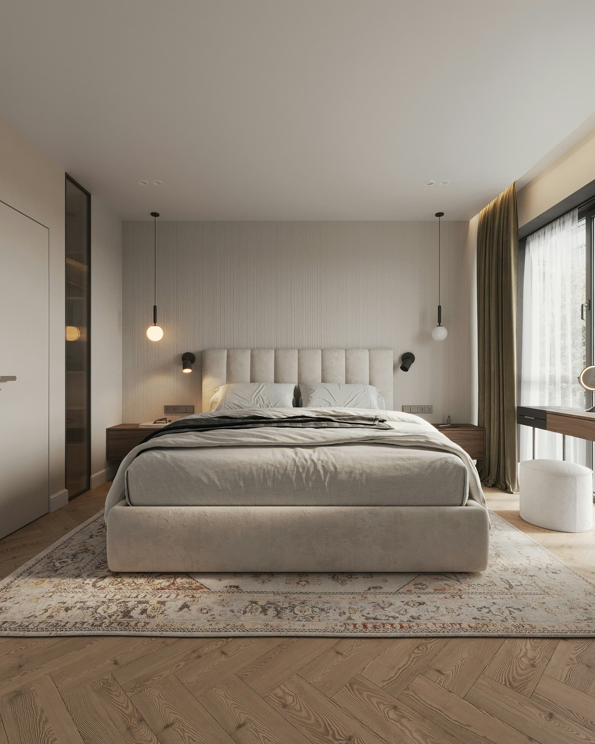 Calm bedroom prepared for an owner's arrival